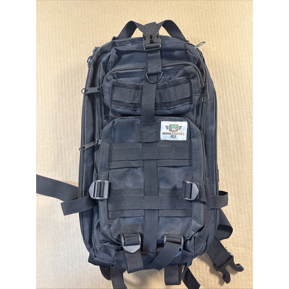 Monkeypaks  Small Backpack, Black Tactical